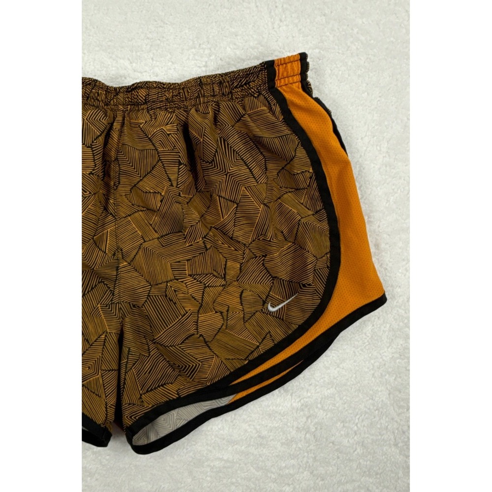 Nike Dri-FIT Tempo Womens Small Orange Black Prism Print Running Shorts - Picture 3 of 11